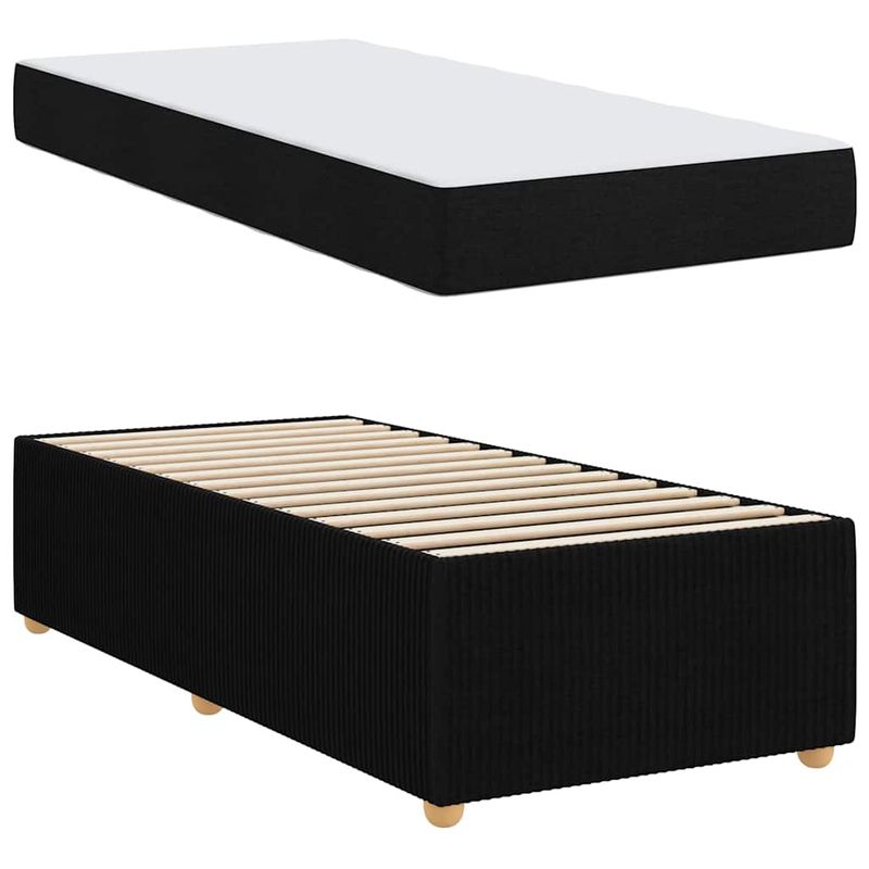 Casa si Gradina - Mobilier - Paturi si accesorii - Paturi - Cadru de pat Altele Negru 100 x 200 cm tesatura - Infinity.ro