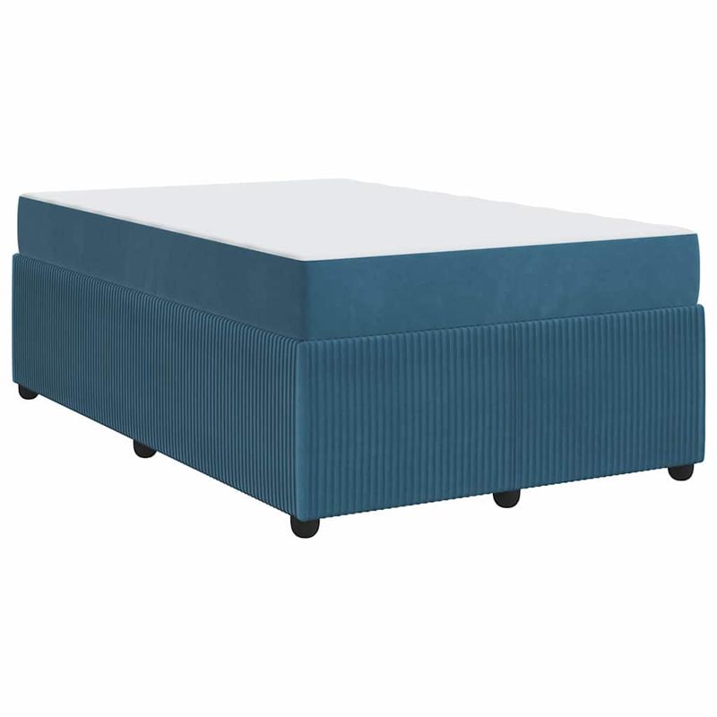 Casa si Gradina - Mobilier - Paturi si accesorii - Paturi - Cadru de pat cu saltea Altele albastru 120 x 200 cm Catifea - Infinity.ro