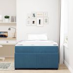 Casa si Gradina - Mobilier - Paturi si accesorii - Paturi - Cadru de pat cu saltea Altele albastru 120 x 200 cm Catifea - Infinity.ro