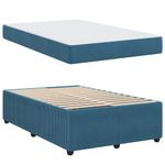 Casa si Gradina - Mobilier - Paturi si accesorii - Paturi - Cadru de pat cu saltea Altele albastru 120 x 200 cm Catifea - Infinity.ro