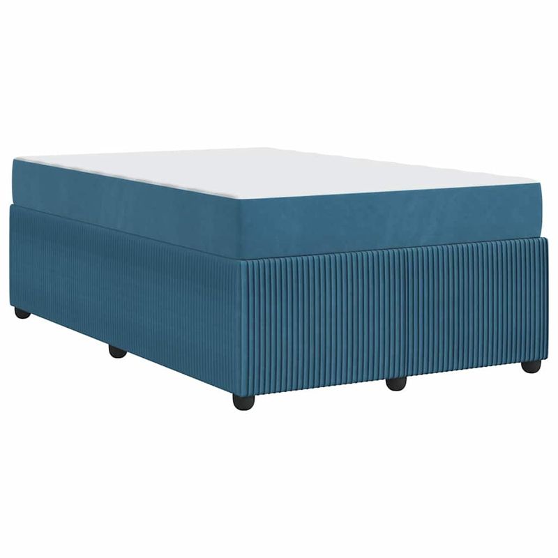 Casa si Gradina - Mobilier - Paturi si accesorii - Paturi - Cadru de pat cu saltea Altele albastru 120 x 200 cm Catifea - Infinity.ro