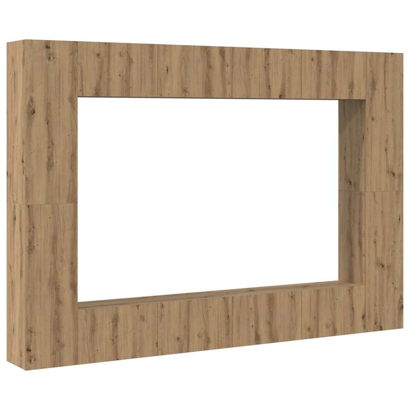 Casa si Gradina - Mobilier - Comode si corpuri - Comode - Set comoda TV 8 pcs stejar artizanal Mediu Lemn compozit - Infinity.ro