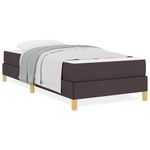 Casa si Gradina - Mobilier - Paturi si accesorii - Paturi - Pat cu arcuri Maro 90 x 200 cm Tesatura, Lemn Ingineresc - Infinity.ro