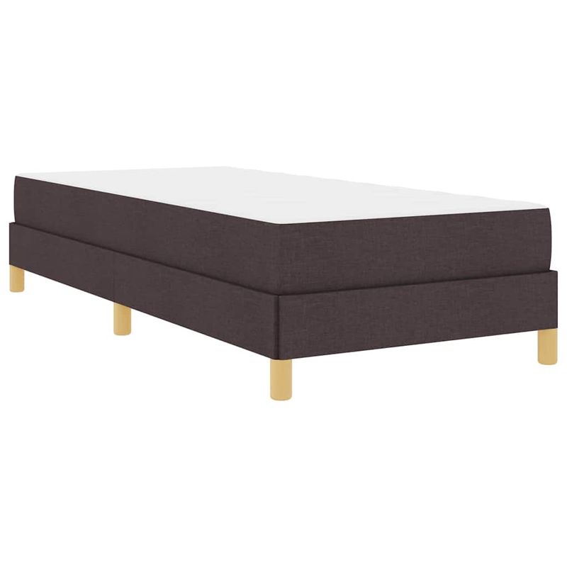 Casa si Gradina - Mobilier - Paturi si accesorii - Paturi - Pat cu arcuri Maro 90 x 200 cm Tesatura, Lemn Ingineresc - Infinity.ro