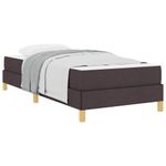 Casa si Gradina - Mobilier - Paturi si accesorii - Paturi - Pat cu arcuri Maro 90 x 200 cm Tesatura, Lemn Ingineresc - Infinity.ro