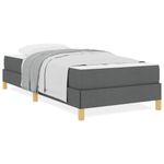 Casa si Gradina - Mobilier - Paturi si accesorii - Paturi - Pat cu arcuri Taupe, Maro 90 x 190 cm Tesatura, Lemn Ingineresc - Infinity.ro