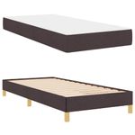 Casa si Gradina - Mobilier - Paturi si accesorii - Paturi - Pat cu arcuri Maro 90 x 200 cm Tesatura, Lemn Ingineresc - Infinity.ro
