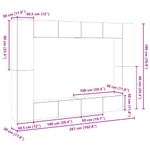 Casa si Gradina - Mobilier - Comode si corpuri - Comode - Set comoda TV 8 pcs stejar artizanal Mediu Lemn compozit - Infinity.ro