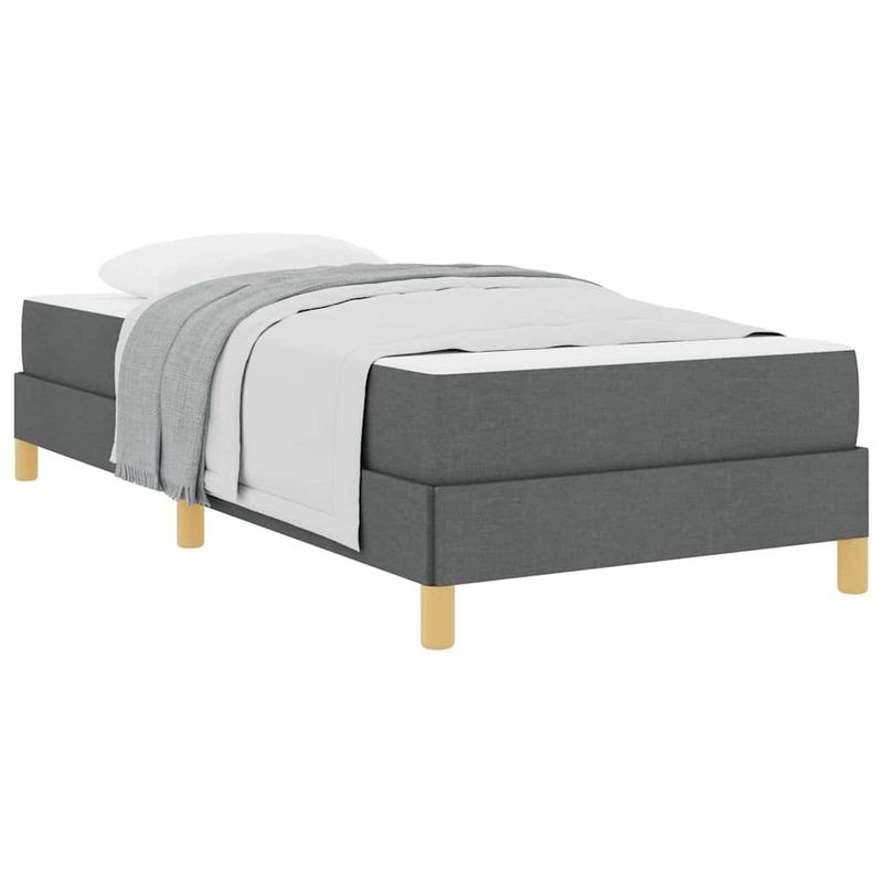 Casa si Gradina - Mobilier - Paturi si accesorii - Paturi - Pat cu arcuri Taupe, Maro 90 x 190 cm Tesatura, Lemn Ingineresc - Infinity.ro