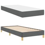 Casa si Gradina - Mobilier - Paturi si accesorii - Paturi - Pat cu arcuri Taupe, Maro 90 x 190 cm Tesatura, Lemn Ingineresc - Infinity.ro