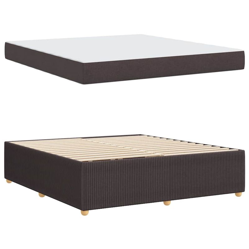 Casa si Gradina - Mobilier - Paturi si accesorii - Paturi - Cadru de pat Altele Maro inchis 180 x 200 cm tesatura - Infinity.ro