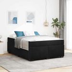 Casa si Gradina - Mobilier - Paturi si accesorii - Paturi - Cadru de pat cu saltea Altele Negru 140 x 200 cm Catifea - Infinity.ro