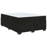 Casa si Gradina - Mobilier - Paturi si accesorii - Paturi - Cadru de pat cu saltea Altele Negru 140 x 200 cm Catifea - Infinity.ro