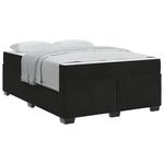 Casa si Gradina - Mobilier - Paturi si accesorii - Paturi - Cadru de pat cu saltea Altele Negru 140 x 200 cm Catifea - Infinity.ro