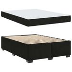 Casa si Gradina - Mobilier - Paturi si accesorii - Paturi - Cadru de pat cu saltea Altele Negru 140 x 200 cm Catifea - Infinity.ro