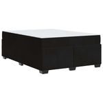 Casa si Gradina - Mobilier - Paturi si accesorii - Paturi - Cadru de pat cu saltea Altele Negru 140 x 200 cm Catifea - Infinity.ro