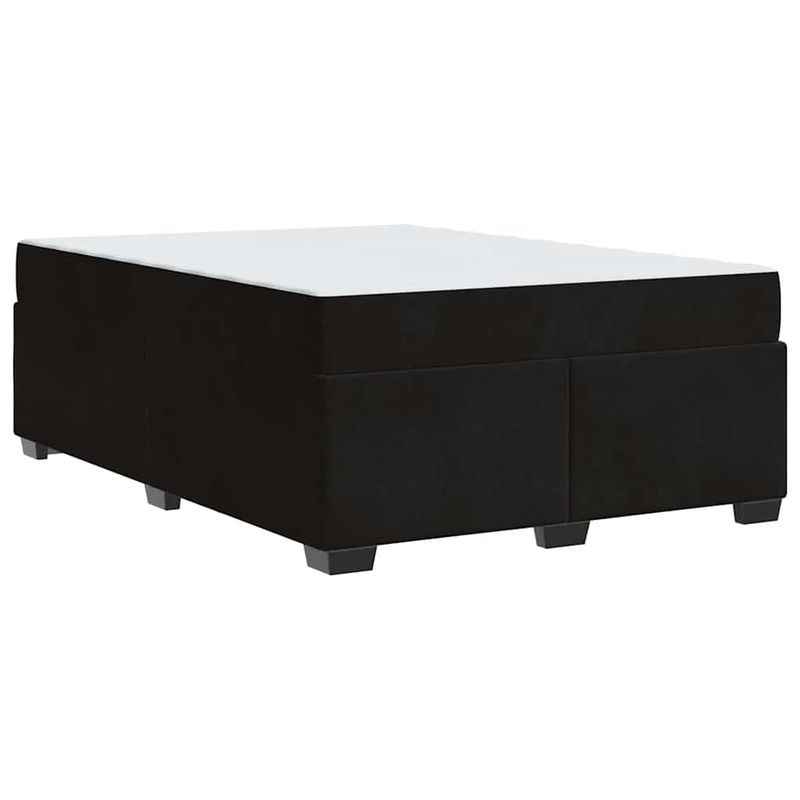 Casa si Gradina - Mobilier - Paturi si accesorii - Paturi - Cadru de pat cu saltea Altele Negru 140 x 200 cm Catifea - Infinity.ro