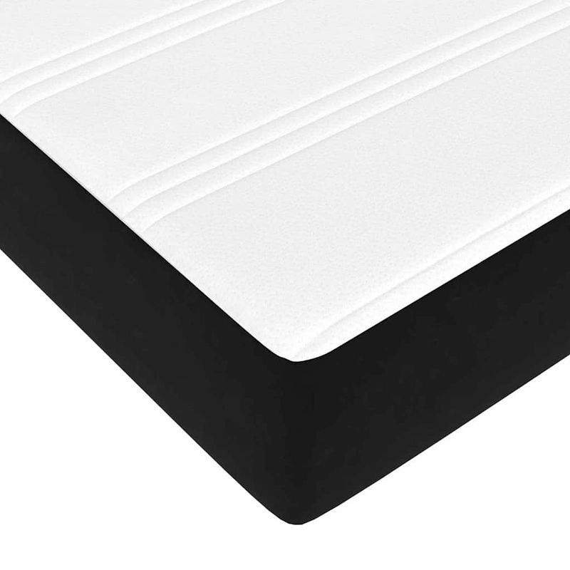 Casa si Gradina - Mobilier - Paturi si accesorii - Paturi - Cadru de pat cu saltea Altele Negru 140 x 200 cm Catifea - Infinity.ro