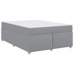 Casa si Gradina - Mobilier - Paturi si accesorii - Paturi - Cadru de pat cu saltea Altele Gri deschis 140 x 200 cm tesatura - Infinity.ro