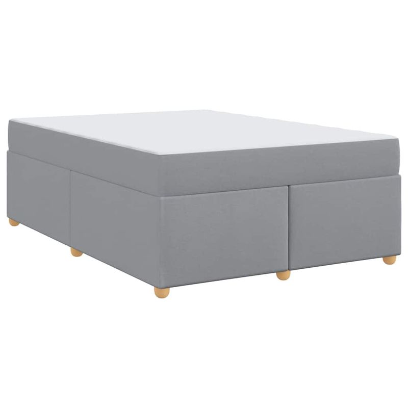 Casa si Gradina - Mobilier - Paturi si accesorii - Paturi - Cadru de pat cu saltea Altele Gri deschis 140 x 200 cm tesatura - Infinity.ro