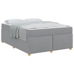Casa si Gradina - Mobilier - Paturi si accesorii - Paturi - Cadru de pat cu saltea Altele Gri deschis 140 x 200 cm tesatura - Infinity.ro