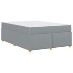 Casa si Gradina - Mobilier - Paturi si accesorii - Paturi - Cadru de pat cu saltea Altele Gri deschis 140 x 200 cm tesatura - Infinity.ro