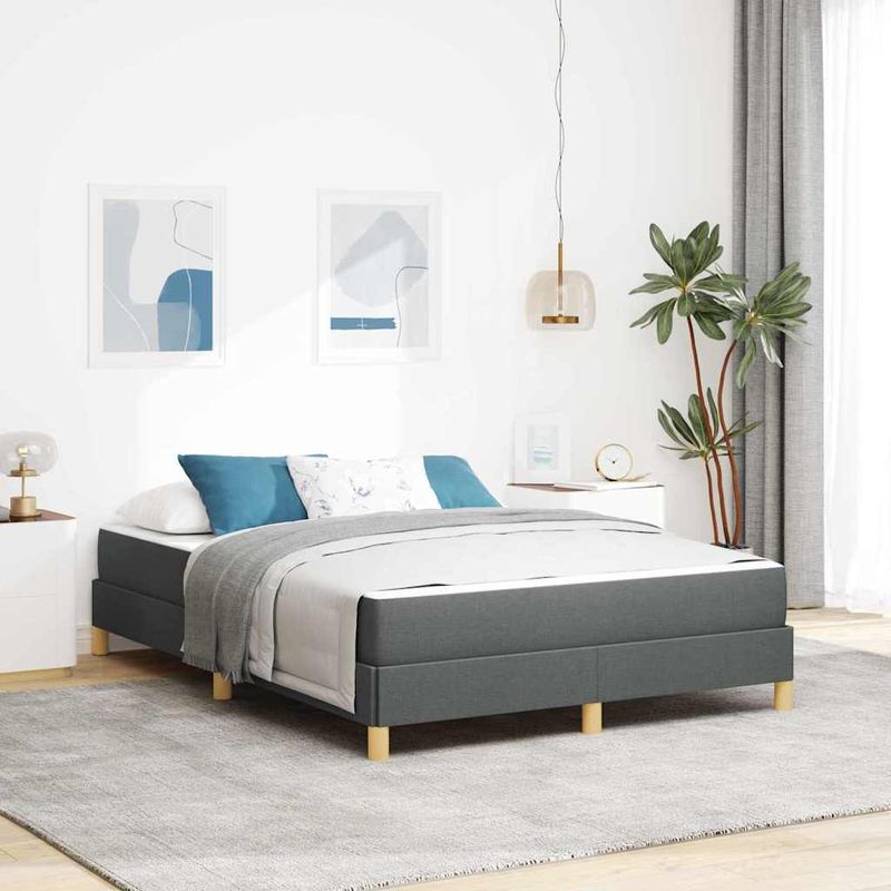 Casa si Gradina - Mobilier - Paturi si accesorii - Paturi - Pat cu arcuri Taupe, Maro 140 x 190 cm - Infinity.ro