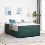 Casa si Gradina - Mobilier - Paturi si accesorii - Paturi - Cadru de pat cu saltea Altele Verde inchis 160 x 200 cm Catifea - Infinity.ro