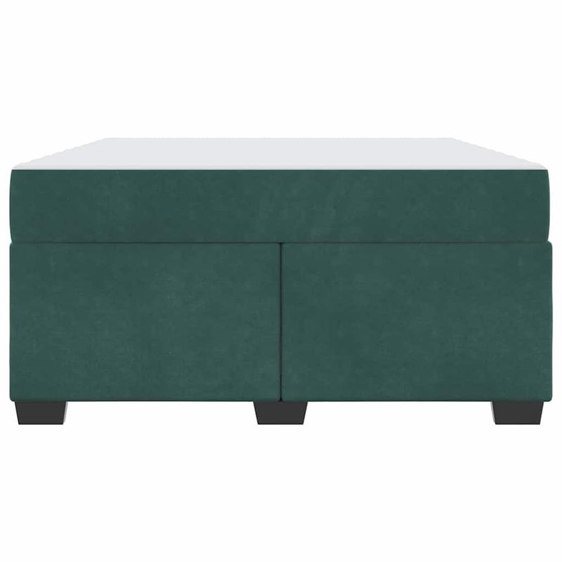 Casa si Gradina - Mobilier - Paturi si accesorii - Paturi - Cadru de pat cu saltea Altele Verde inchis 160 x 200 cm Catifea - Infinity.ro