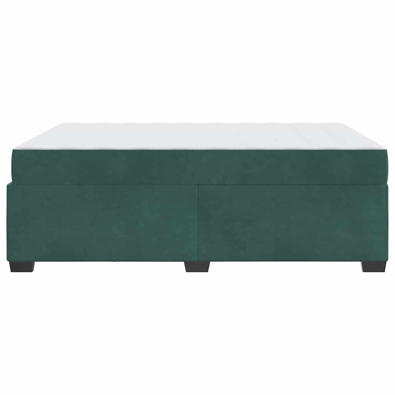 Casa si Gradina - Mobilier - Paturi si accesorii - Paturi - Cadru de pat cu saltea Altele Verde inchis 160 x 200 cm Catifea - Infinity.ro