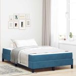 Casa si Gradina - Mobilier - Paturi si accesorii - Paturi - Pat boxspring cu saltea Albastru inchis 120 x 190 cm Catifea - Infinity.ro