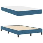 Casa si Gradina - Mobilier - Paturi si accesorii - Paturi - Pat boxspring cu saltea Albastru inchis 120 x 190 cm Catifea - Infinity.ro