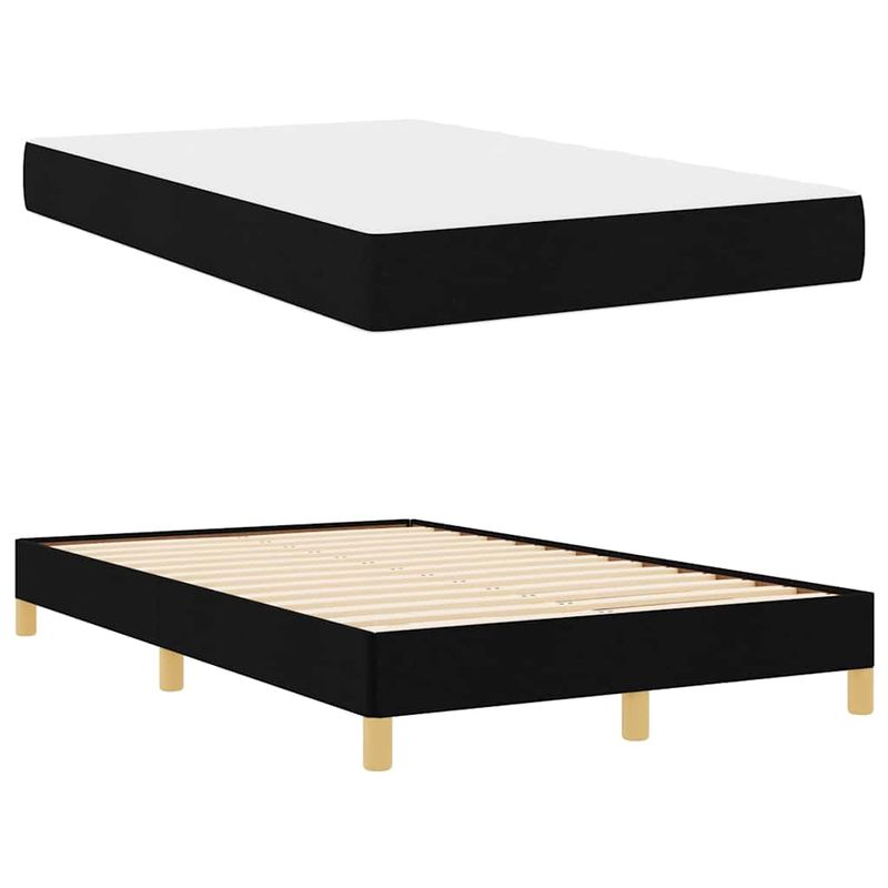 Casa si Gradina - Mobilier - Paturi si accesorii - Paturi - Pat cu arcuri Negru, Marron 120 x 190 cm - Infinity.ro