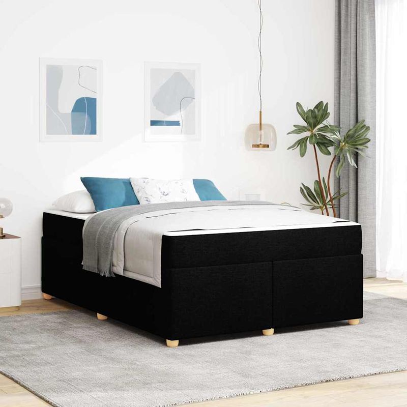Casa si Gradina - Mobilier - Paturi si accesorii - Paturi - Cadru de pat cu saltea Altele Negru 160 x 200 cm tesatura - Infinity.ro
