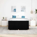 Casa si Gradina - Mobilier - Paturi si accesorii - Paturi - Cadru de pat cu saltea Altele Negru 160 x 200 cm tesatura - Infinity.ro