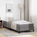 Casa si Gradina - Mobilier - Paturi si accesorii - Paturi - Pat Altele Gri 90 x 200 cm Piele artificiala - Infinity.ro