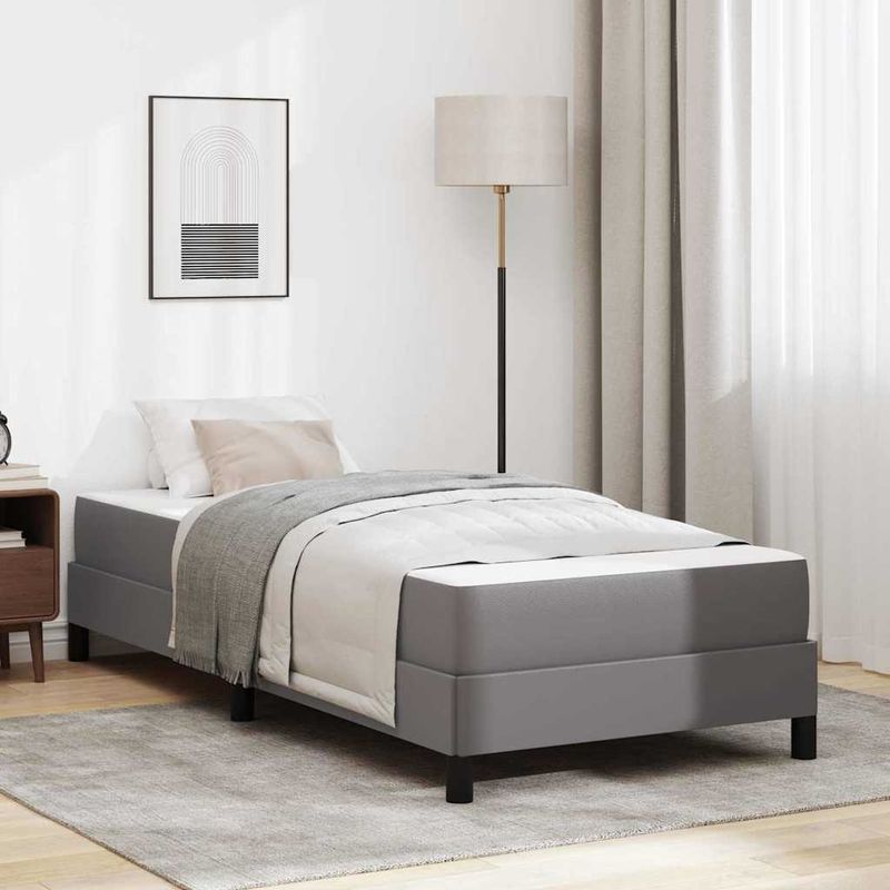 Casa si Gradina - Mobilier - Paturi si accesorii - Paturi - Pat Altele Gri 90 x 200 cm Piele artificiala - Infinity.ro