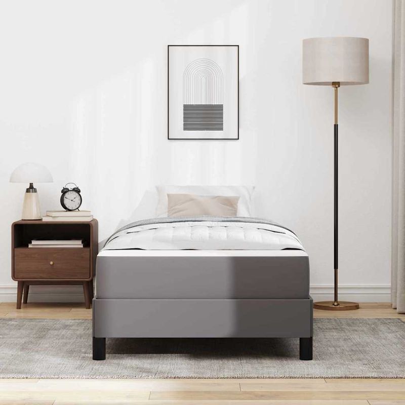 Casa si Gradina - Mobilier - Paturi si accesorii - Paturi - Pat Altele Gri 90 x 200 cm Piele artificiala - Infinity.ro