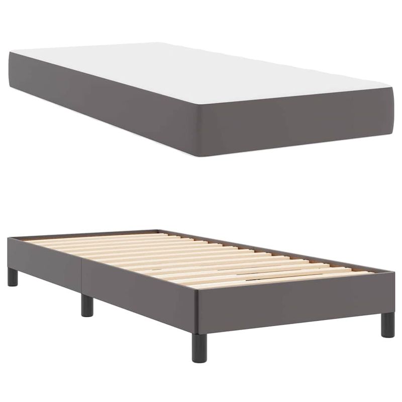 Casa si Gradina - Mobilier - Paturi si accesorii - Paturi - Pat Altele Gri 90 x 200 cm Piele artificiala - Infinity.ro
