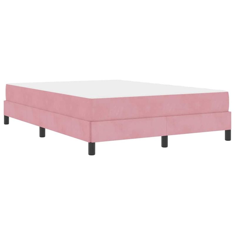 Casa si Gradina - Mobilier - Paturi si accesorii - Paturi - Pat boxspring cu saltea Roz 160 x 200 cm Catifea - Infinity.ro