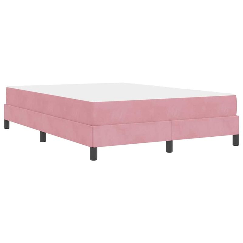 Casa si Gradina - Mobilier - Paturi si accesorii - Paturi - Pat boxspring cu saltea Roz 160 x 200 cm Catifea - Infinity.ro