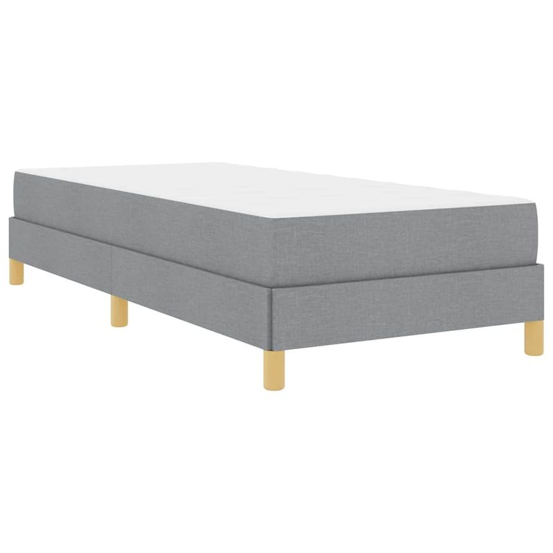 Casa si Gradina - Mobilier - Paturi si accesorii - Paturi - Pat cu arcuri Taupe, Maro 90 x 200 cm Tesatura, Lemn Ingineresc - Infinity.ro
