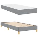Casa si Gradina - Mobilier - Paturi si accesorii - Paturi - Pat cu arcuri Taupe, Maro 90 x 200 cm Tesatura, Lemn Ingineresc - Infinity.ro