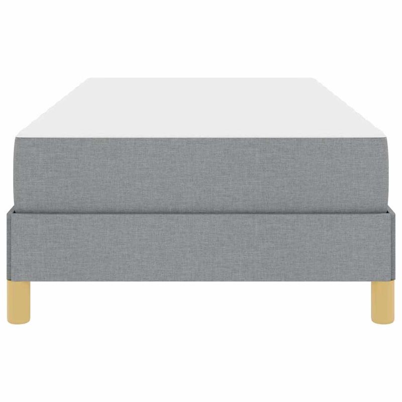 Casa si Gradina - Mobilier - Paturi si accesorii - Paturi - Pat cu arcuri Taupe, Maro 90 x 200 cm Tesatura, Lemn Ingineresc - Infinity.ro