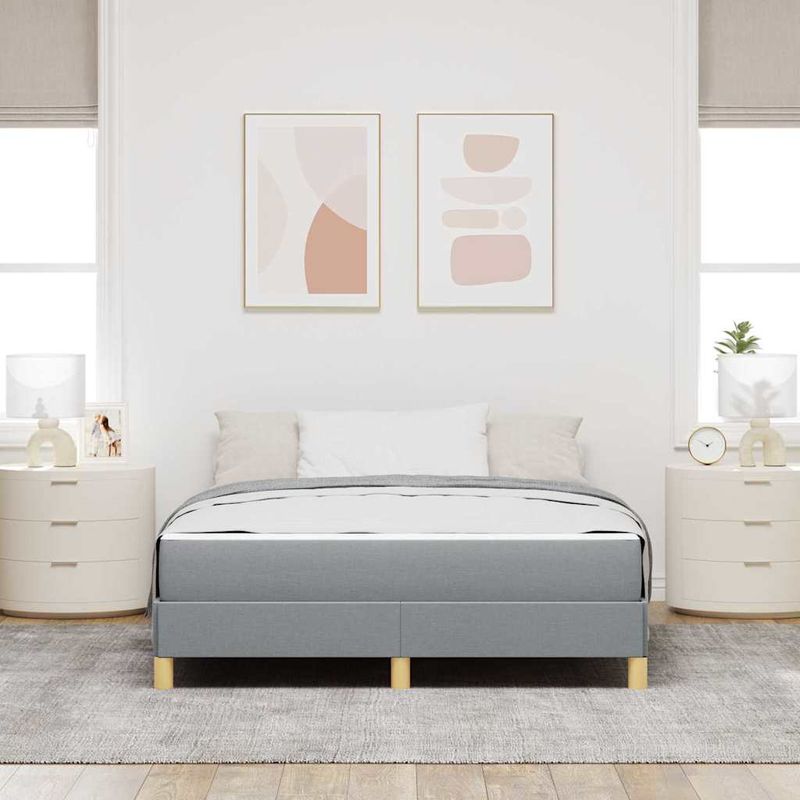 Casa si Gradina - Mobilier - Paturi si accesorii - Paturi - Pat cu arcuri Taupe, Maro 140 x 200 cm - Infinity.ro