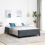 Casa si Gradina - Mobilier - Paturi si accesorii - Paturi - Pat boxspring cu saltea Gri inchis 140 x 200 cm Catifea - Infinity.ro
