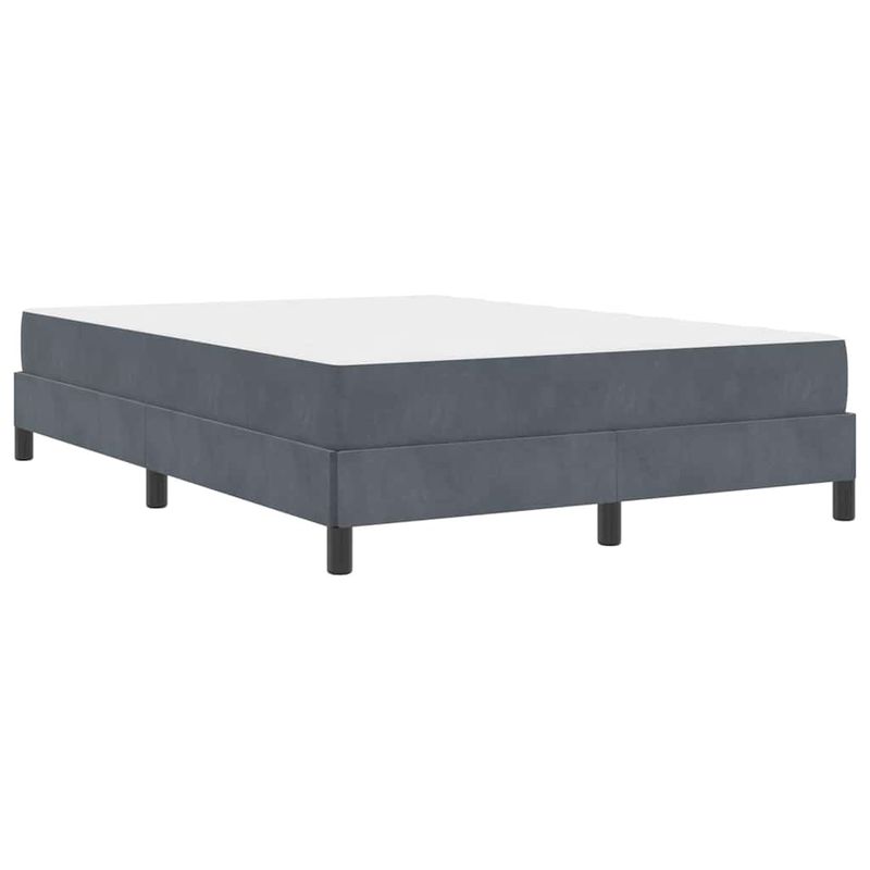 Casa si Gradina - Mobilier - Paturi si accesorii - Paturi - Pat boxspring cu saltea Gri inchis 140 x 200 cm Catifea - Infinity.ro