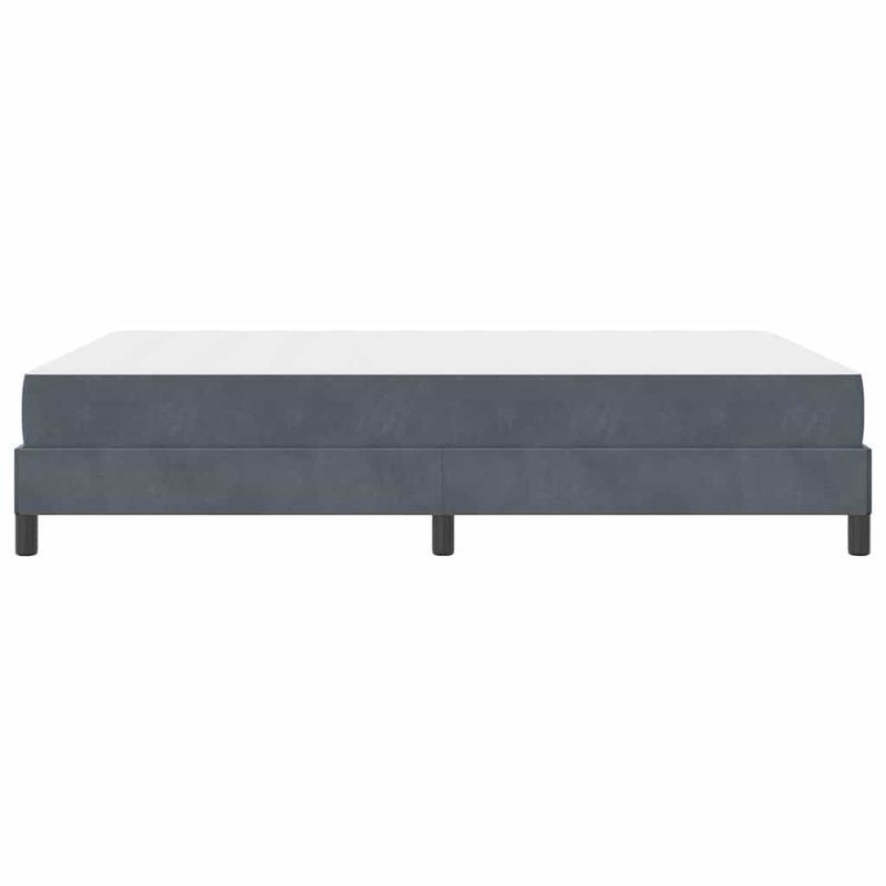 Casa si Gradina - Mobilier - Paturi si accesorii - Paturi - Pat boxspring cu saltea Gri inchis 140 x 200 cm Catifea - Infinity.ro