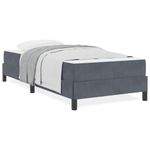 Casa si Gradina - Mobilier - Paturi si accesorii - Paturi - Pat boxspring cu saltea Gri inchis 80 x 210 cm Catifea - Infinity.ro