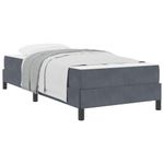 Casa si Gradina - Mobilier - Paturi si accesorii - Paturi - Pat boxspring cu saltea Gri inchis 80 x 210 cm Catifea - Infinity.ro